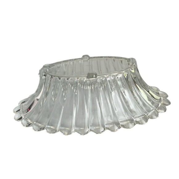 Heisey Crystolite (#1503) 13” Oval Footed Center Bowl Pair Rosette Candleholders - Picture 6 of 8